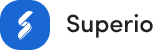 "Logo featuring the letter 'S' and the word 'Superio' on a blank canvas"